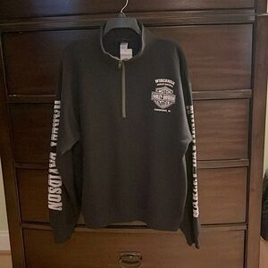 Harley Davidson 1/4 zip sweater shirt